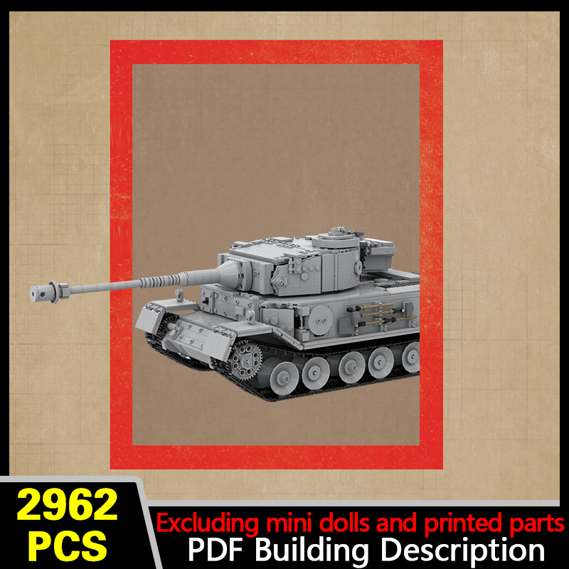 Heavy Equipment Lego - Tiger Ausf.E Heavy Tank Model MOC