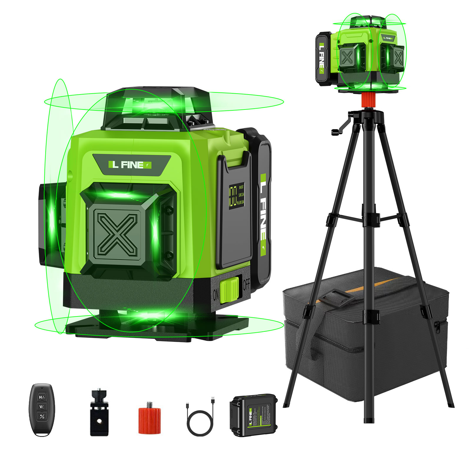 Laser Level Rotary - Laser Level Self-Leveling Horizontal Vertical Cross