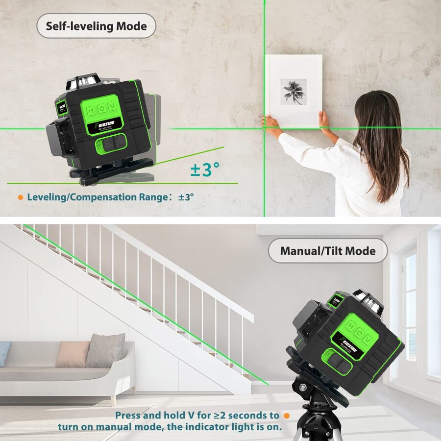 FEIDSIDE 16/12Line Green Laser - Laser Level Rotary review and price