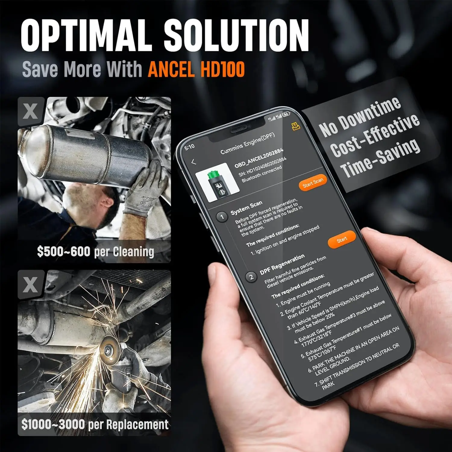 ancel HD100 DPF Reset Full Sys - Heavy Equipment Diagnostic Tool review and price