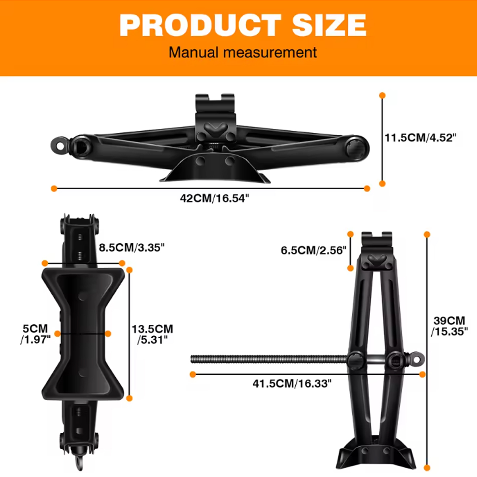 2 Ton (4409 lbs) Scissor Jack  - Heavy Equipment Jack review and price
