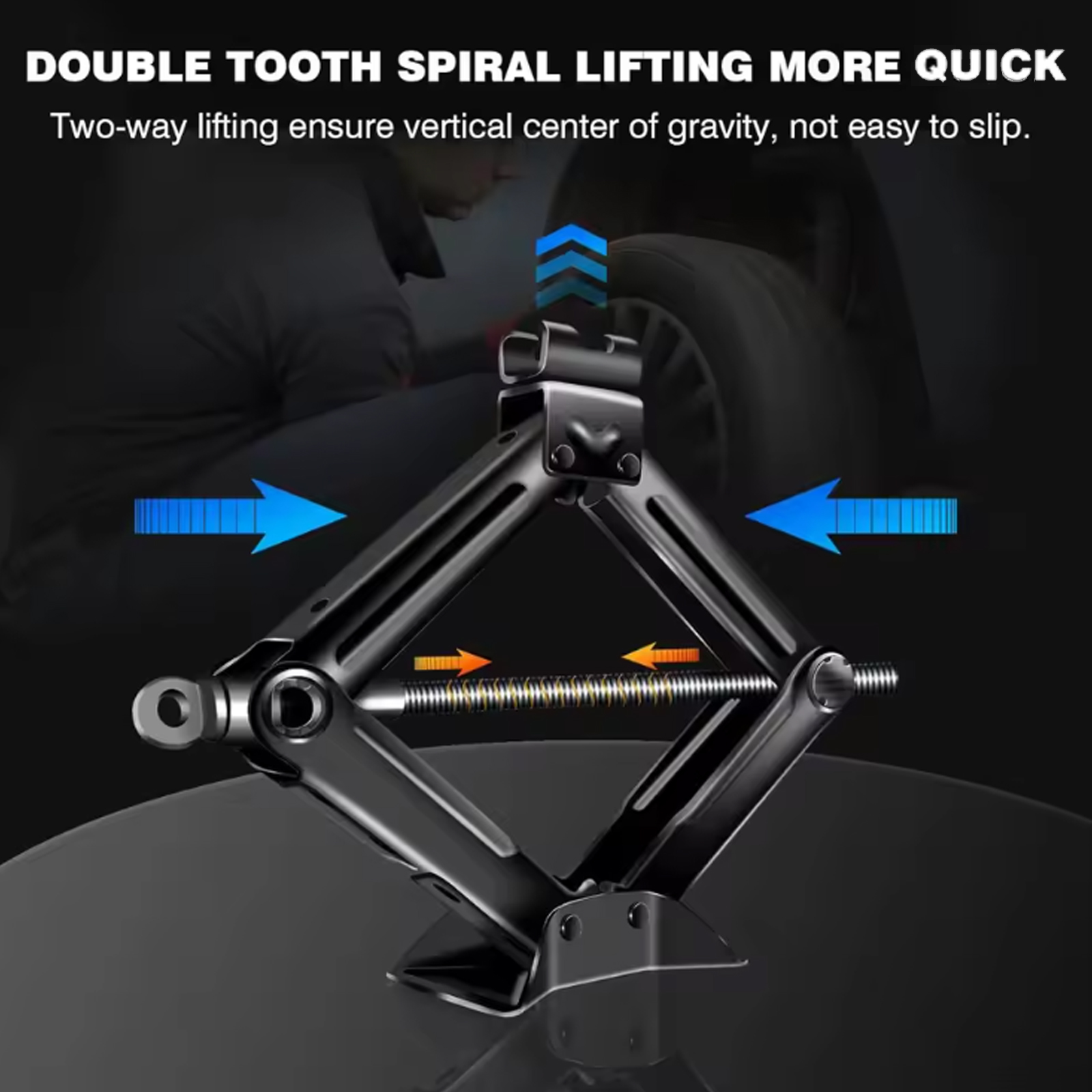 2 Ton (4409 lbs) Scissor Jack  - Heavy Equipment Jack review and price