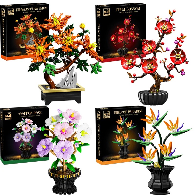 Creative Hibiscus Plum Blossom - Heavy Equipment Lego review and price