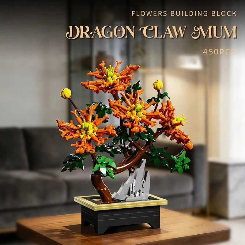 Creative Hibiscus Plum Blossom - Heavy Equipment Lego review and price