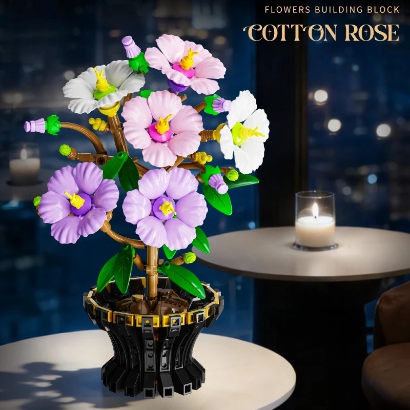 Creative Hibiscus Plum Blossom - Heavy Equipment Lego review and price