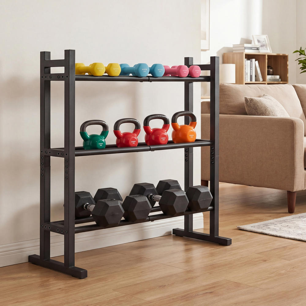 Heavy Duty 3-Tier Dumbbell Rac - Heavy Equipment In review and price