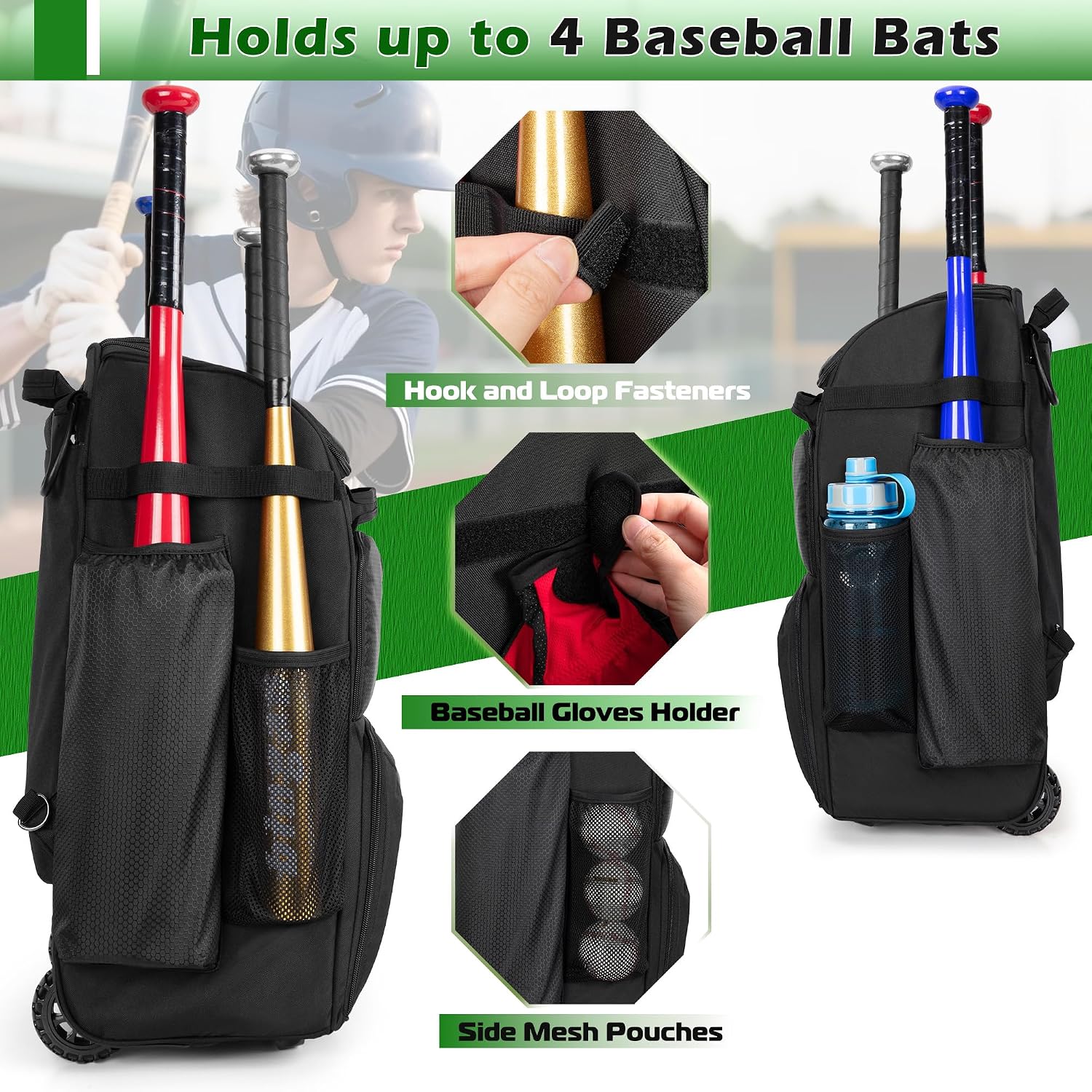Rolling Baseball Backpack With - Heavy Equipment In review and price